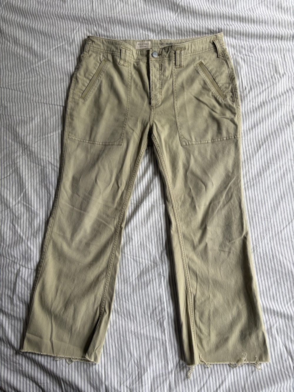 Pilcro Beige Chino Utility Pants